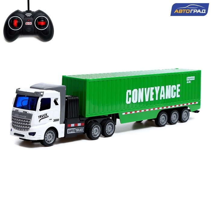 Грузовик радиоуправляемый &laquo;Контейнеровоз&raquo;, масштаб 1:48, свет, работает от аккумулятора