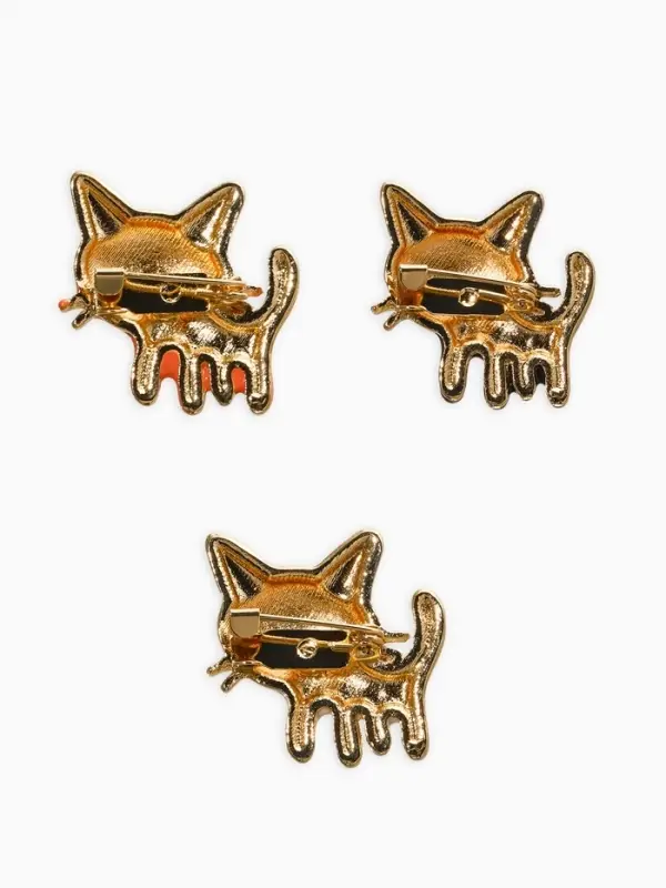 Броши "Котята" (набор 3шт), цвет микс в золоте