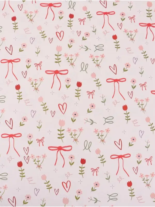 Бумага упаковочная двухсторонняя &laquo;Банты&raquo;,  70 х 100 см