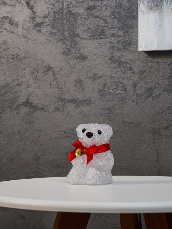 Светодиодная фигура &laquo;Медвежонок&raquo; 13 &times; 10 см, акрил, 20 LED, батарейки ААх2 (не в комплекте), свечение белое