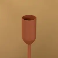 Подсвечник на 1 свечу текстурный "Терракотовый" 8х8х20 см