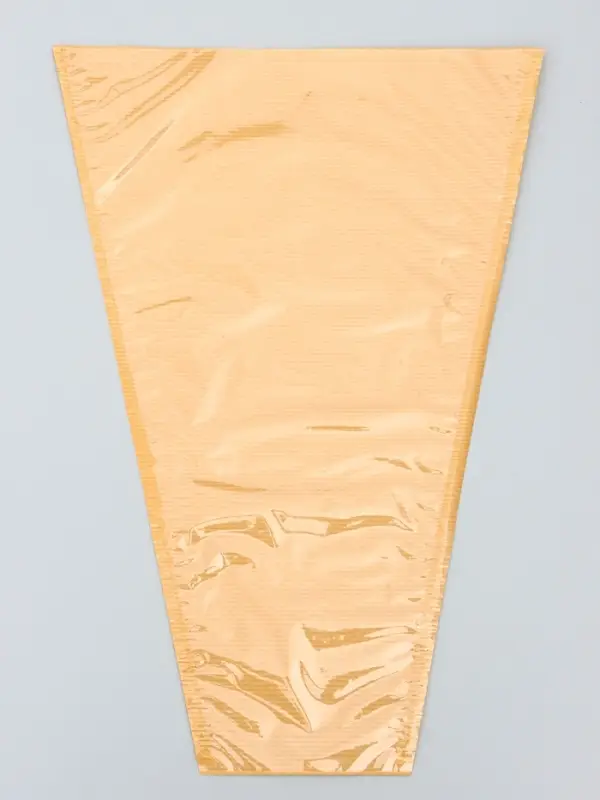 Конус для цветов, крафт с пленкой, 28&times;9&times;44cm, крафтовый