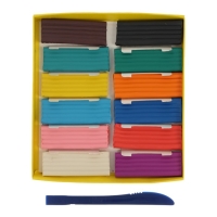 Пластилин 12 цветов 168 г, "Гамма" "Юный художник", со стеком Пластилин 12 цветов 168 г, "Гамма" "Юный художник", со стеком