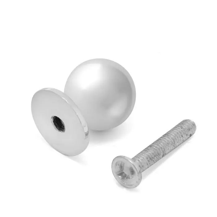 Ручка кнопка ТУНДРА РК008, цвет хром