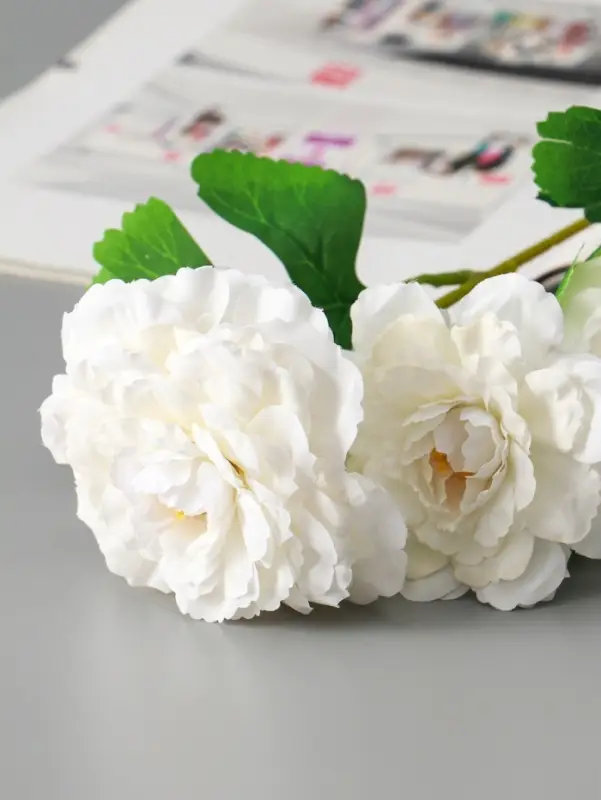 Цветы искусственные "Хризантема волнистая галант" d-8 см 58 см, белый