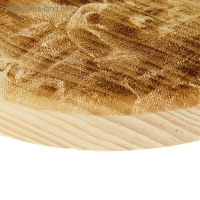 Доска из массива кедра &laquo;Медведь&raquo;, круглая, 18 &times; 18 см