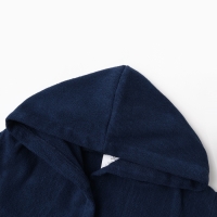 Халат детский Экономь и Я, цв. тёмно-синий, р-р 34, 100% хл, 340 г/м2