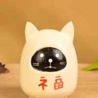 Деревянная кукла кокеши "Котик" цв. чёрно-белый, 6х6х9 см