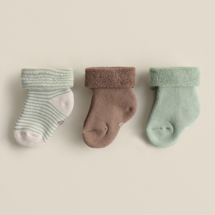 Носки детские махровые 3 пары SL HOME, 10-12 см, молочн/беж Носки детские махровые 3 пары SL HOME, 10-12 см, молочн/беж