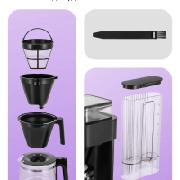 Кофеварка электрическая капельная КТ-7371 - 1000 Вт - 1.25 л