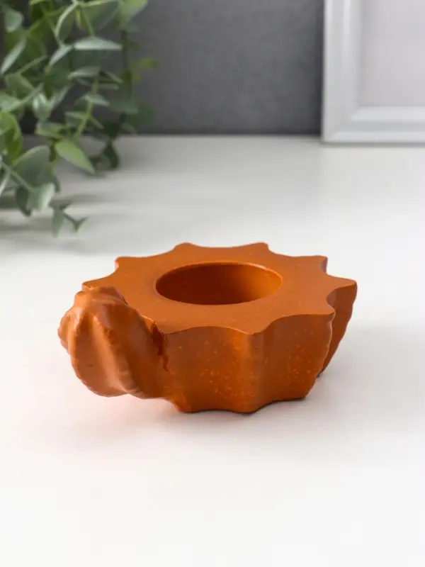 Подсвечник &laquo;Кактус&raquo;, 5.5&times;12.5&times;10 см, красная глина