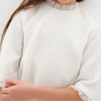 Платье нарядное детское MINAKU: PartyDress, цвет белый, рост 134 см