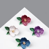 Брошь &laquo;Цветок&raquo; орхидея, цвет МИКС (неделимая фасовка 12 шт., цена за шт.)