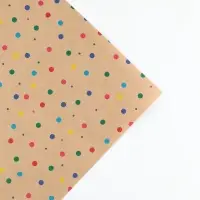 Бумага упаковочная крафтовая &laquo;Конфетти&raquo;, 70 х 100 см