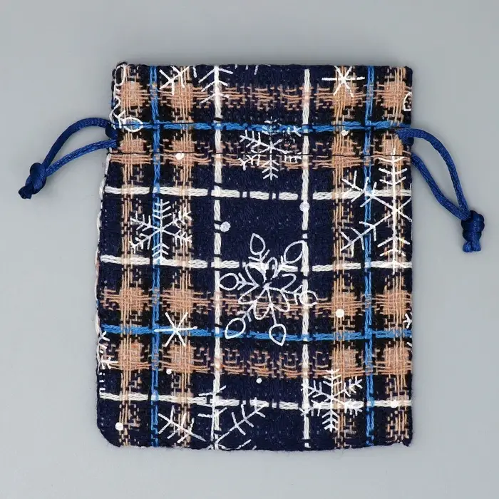 Мешочек подарочный холща &laquo;Снежный лес&raquo;, снежинки, 10 х 12 см +/- 1.5 см