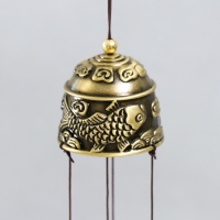 Музыка ветра металл "Горлянка" 3 колокольчика 1 фигурка 46 см