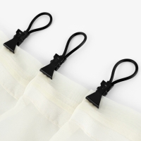 Зажим для штор на петле, металлический, 5.5×1.5 см, 5 шт., чёрный Зажим для штор на петле, металлический, 5.5×1.5 см, 5 шт., чёрный