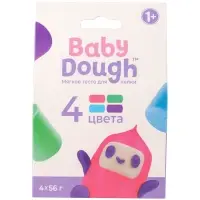 Тесто BabyDough 4 шт в коробке розовый щипок №1