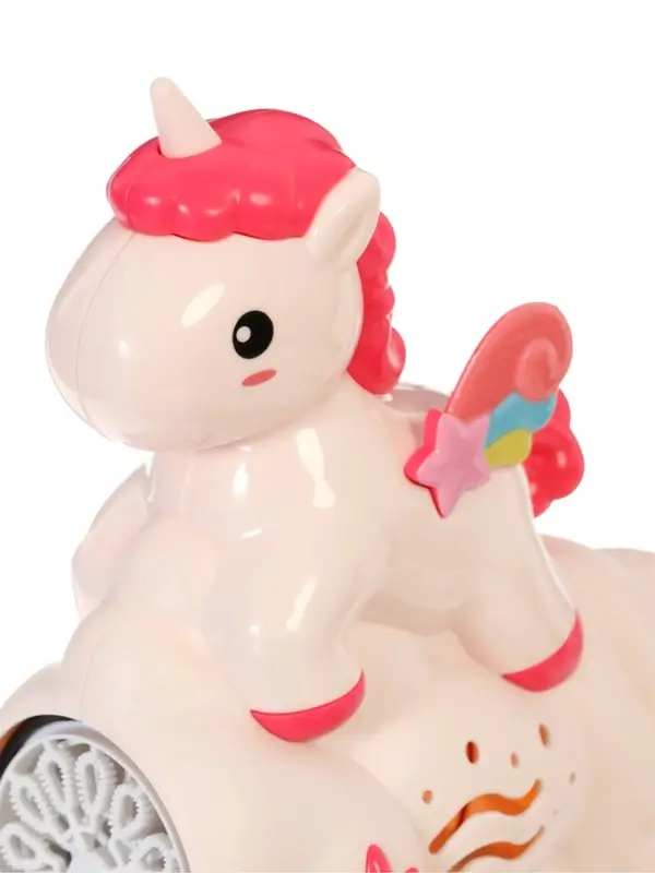 Генератор мыльных пузырей "Единорожка", световые эффекты, работает от батареек