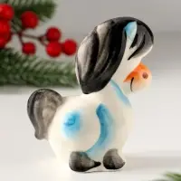 Сувенир Лошадь Василиса,8х6,5х3,5см ,гжель, цвет