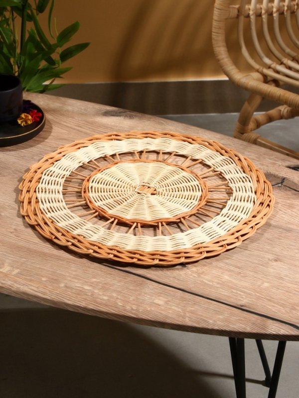 Подставка под горячее, 39х39х1 см, ротанг