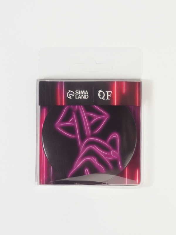 Зеркало (1) б/увел GRL PWR d7см металл/бумага губы PVC/короб QF