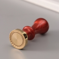 Печать для сургуча с пластиковой ручкой "Рамка круглая фигурный край" 6,3х2,5х2,5 см