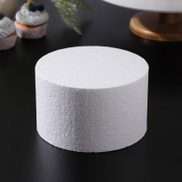 Фальшярус для торта круглый, d=16 см, h=10 см, белый