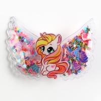 Заколка для волос с шейкером «Милый единорожек», 6 х 4.5 см Заколка для волос с шейкером «Милый единорожек», 6 х 4.5 см