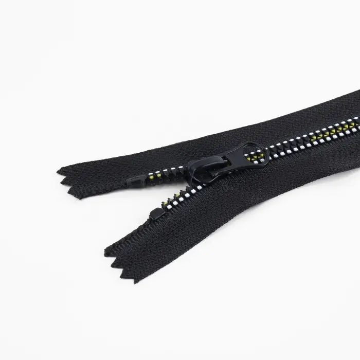 Молния &laquo;Трактор&raquo;, №5, неразъёмная, замок автомат, 18 см, чёрная, белая, жёлтая