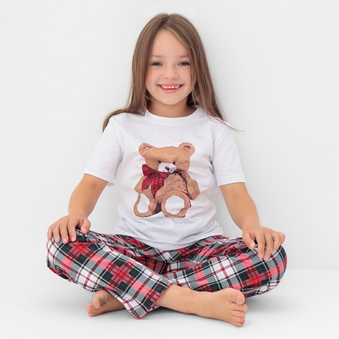 Пижама детская (футболка и брюки) KAFTAN Сhristmas time размер 28 (86-92 см)