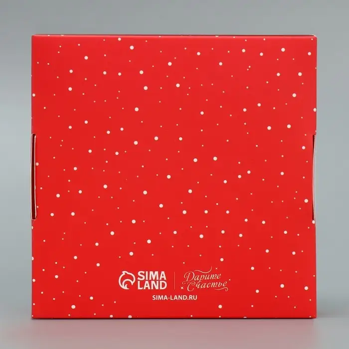 Коробка для макарун с низкими бортами &laquo;Венок&raquo;, 11&times;11&times;3 см