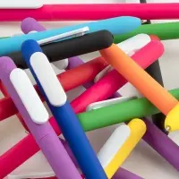 Ручка шариковая Swiper Soft Touch, красная с белым