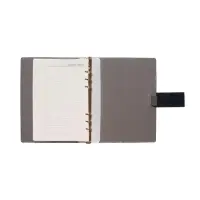 Органайзер на кольцах, А5, с хлястиком, 80л, линия, к/зам, Синий