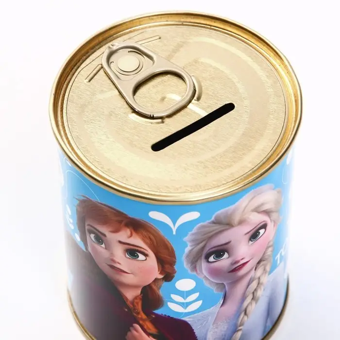 Копилка металлическая, 9,5 см х 7,5 см х 7,5 см "Анна и Эльза", Холодное сердце