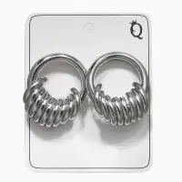 Серьги металл "Кольца" тренд, цвет золото