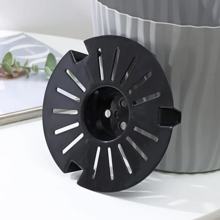 Кашпо для цветов со вставкой &laquo;Волна&raquo;, 4 л, d=20 см, h=17 см, цвет серый