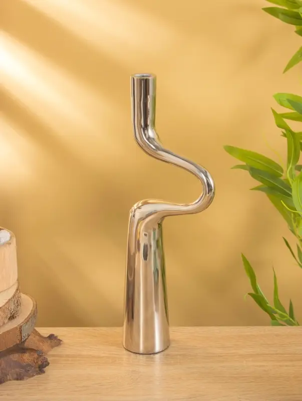 Подсвечники "Сплетение" (набор 2 шт) 11х6х34 см, алюминий