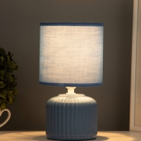 Лампа настольная "Муза" 40Вт Е14 синий 13х13х23см