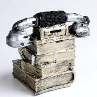 Часы настольные интерьерные, &laquo;Телефон&raquo;, на батарейках, 23.5&times;14&times;18.5 см, d-5.5 см