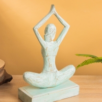 Сувенир "Медитация" дерево 22х10х35 см, цв. мятный