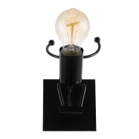Бра "Человечек" E27 40Вт черный 11х17х19 см