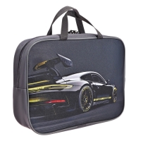 Папка с ручками текстильная А4, 350&times;270&times;80 мм, Stavia &laquo;Машина с желтой полосой&raquo;