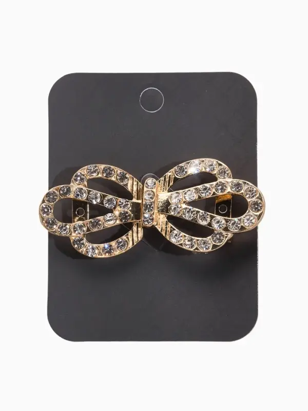 Зажим для кардигана "Ажур", корона, цвет белый в золото