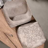 Корзинка плетеная "Бонтанг" бамбук 30х30х18,5 см, светлая