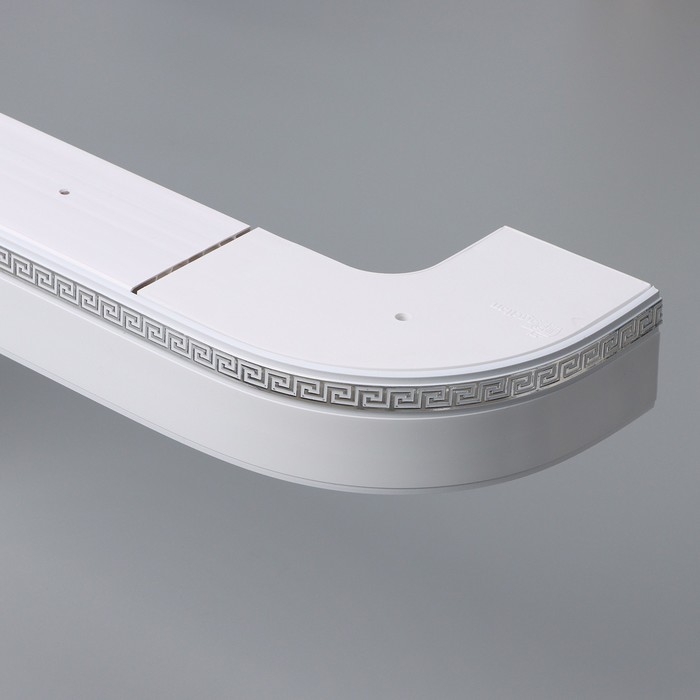 Карниз двухрядный, &laquo;Ультракомпакт. Лабиринт&raquo;, 160 см, с декоративной планкой, цвет белый