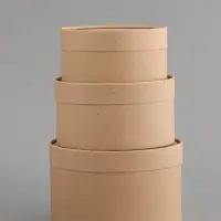 Набор подарочных коробок 3 в 1, завальцованные, крафт, 20 х 12 - 18 х 10 - 16 х 8 см