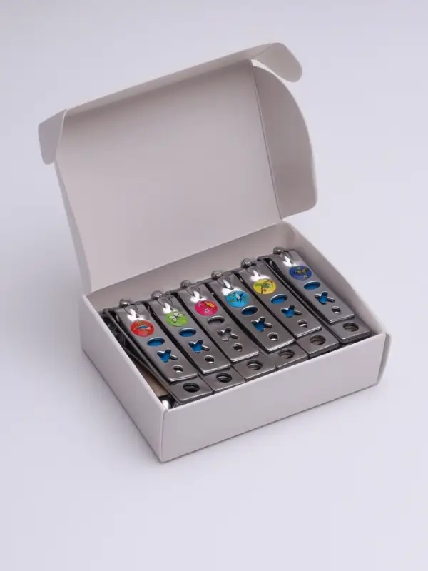 Кусачки книпсер маникюрные, с пилкой, 5.5 см, в коробке, МИКС