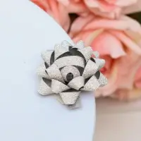 Бант - звезда №3.5, фасовка 8 шт., с блестками, МИКС