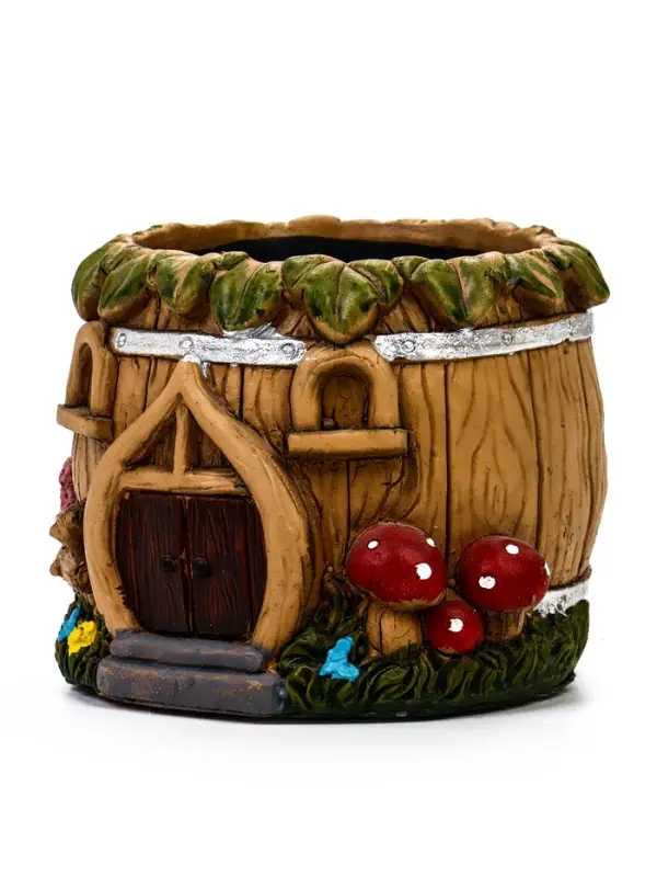 Кашпо "Домик рельеф" 10 х 10 х 8 см